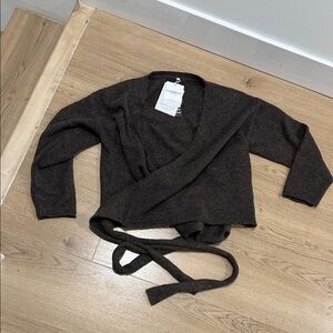 Brown Wrap Sweater for Women